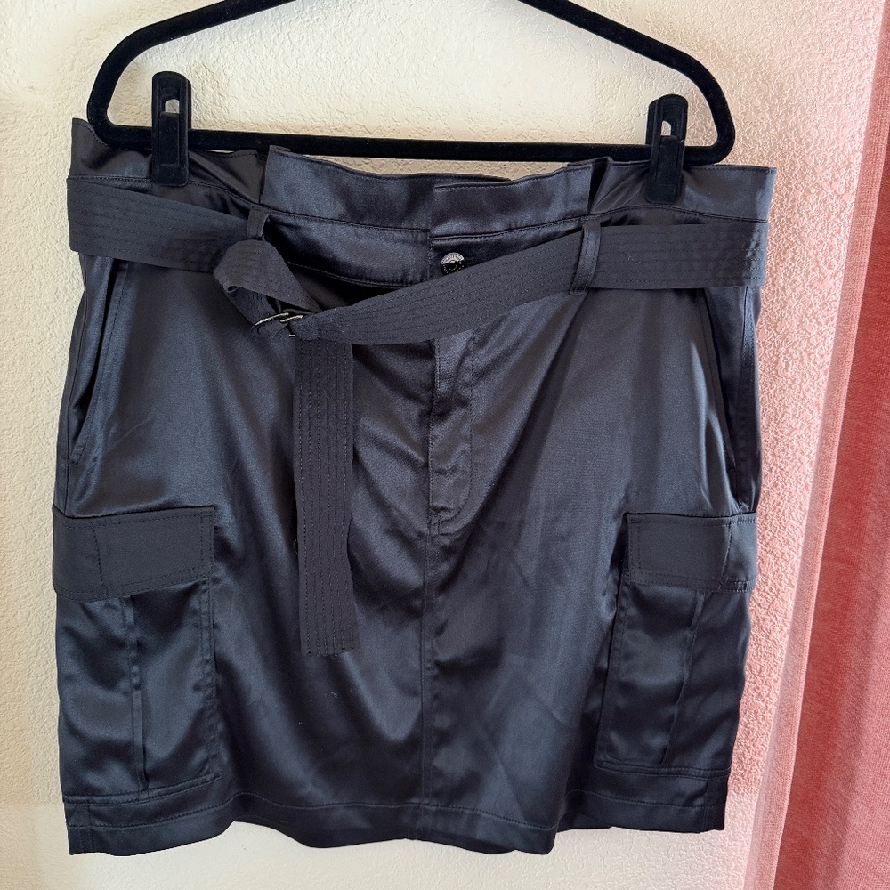 White House Black Market Women’s Belted Satin Utility Jacket & Skirt Set 18 - Picture 7 of 12
